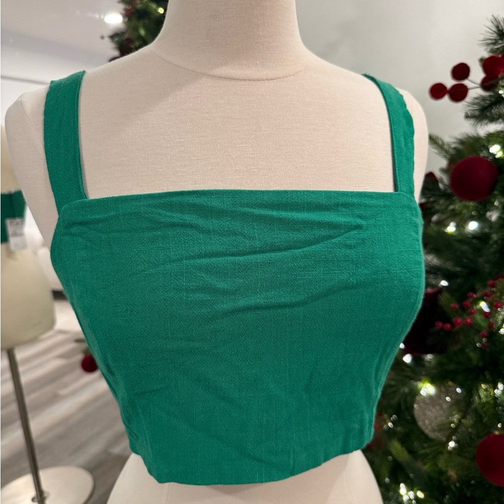 Stradivarius Green Women's Crop Top